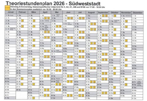 Theorieplan Südweststadt - Fahrschule Frank Dopf