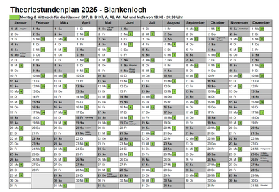 Theoriestundenplan Stutensee Blankenloch Fahrschule Frank Dopf, Karlsruhe