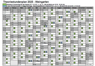 Theoriestundenplan Weingarten Fahrschule Frank Dopf, Karlsruhe