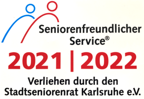Auszeichnung Senioren - Freundlicher Service auch in 2020 für die Fahrschule Frank Dopf in Karlsruhe